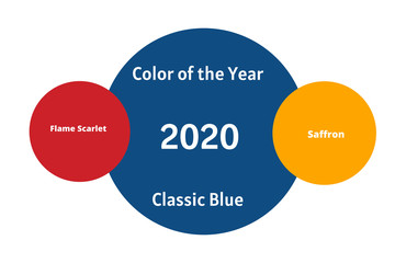 Palette fashion colors guide of the year 2020 with named color swatches.