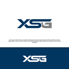 XSG initials for service companies, service group logos, combined overlap logo letters