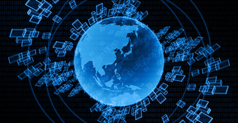 抽象的な背景、テクノロジー、アジア