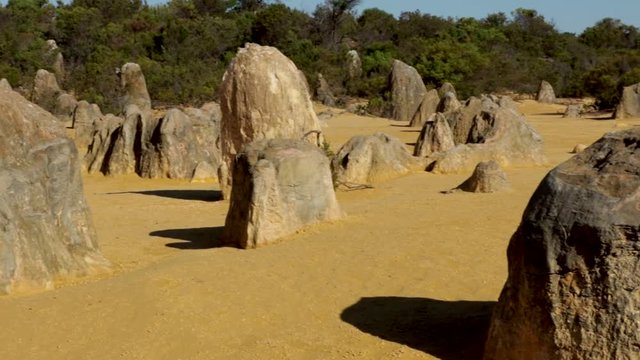 looking to a weird stone in pinacle park australia