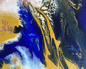 Abstract Earth landscape from space. Acrylic pouring painting background for magazine, article, cover, poster, booklet, advertisement, wallpaper, banner, landing.