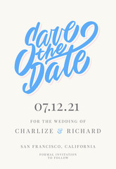 Save the date. Invitation template.