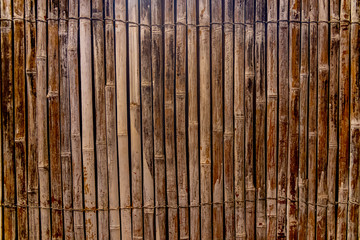 Close up of a bamboo screen