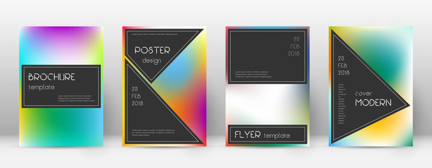 Flyer layout. Black authentic template for Brochur