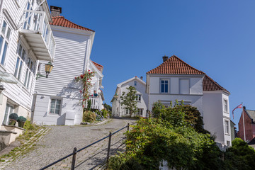 Spaziergang durch Bergen, Norwegenreise im Sommer