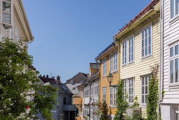 Spaziergang durch Bergen, Norwegenreise im Sommer