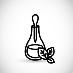 Essential oil vector thin line icon