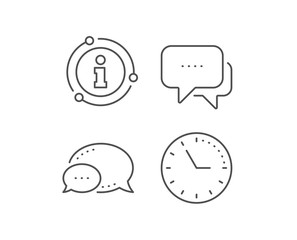 Message line icon. Chat bubble, info sign elements. Chat comment sign. Speech bubble symbol. Linear message outline icon. Information bubble. Vector