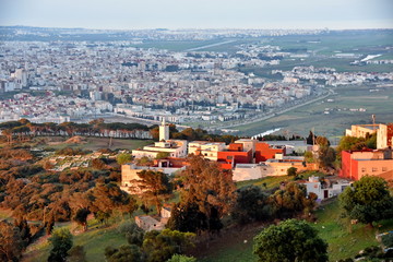 View on While city of Tetouan, north Morocco