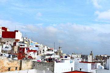 While city of Tetouan, north Morocco