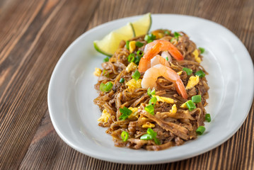 Dish of Pad Thai - Thai fried rice noodles