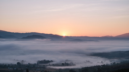 Forest Cloud with Sunrise in Pai