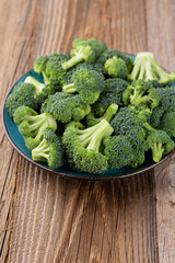 Healthy Green Organic Raw Broccoli Florets Ready for Cooking