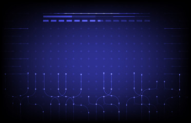 abstract technology background of blue connection line dots