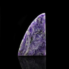Russian charoite on a black background