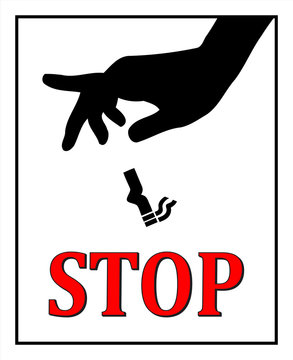 Do Not Throw Cigarettes On The Ground. Butts Are Litter The Environment And Harm The Nature