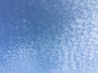 Obraz premium Cumulus clouds in blue sky. Beautiful white cloud and blue sky background texture and wallpaper.