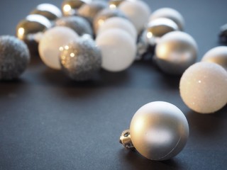 golden balls on a black background