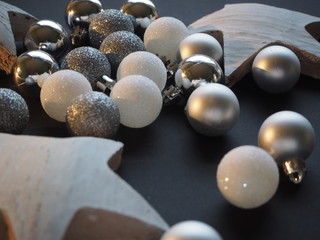 silver christmas balls