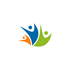 Community and adoption care logo design template