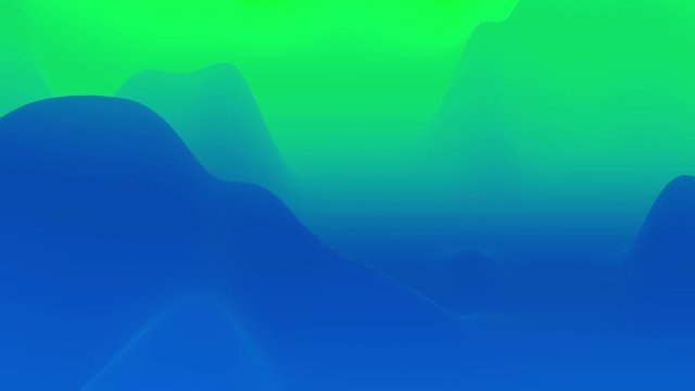 4k seamless loop with abstract fluid blue green gradients, inner glow wavy surface. Beautiful color gradients as abstract liquid background, smooth animation. 3d in flat pleasant modern style