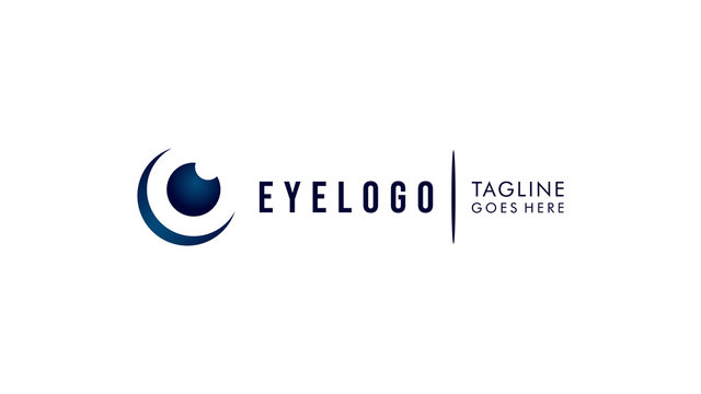 Abstract Eye Logo. Flat Vector Logo Design Template Element