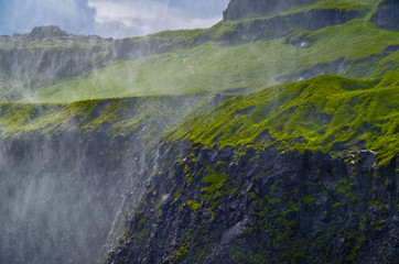 The Power and magic of powerful Iceland Dettifoss Waterfall Cascade