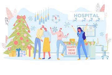 Christmas and New Year Celebration in Hospital.