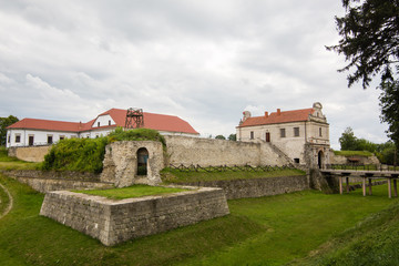 Main view to fortress in Zbarazh, Ternopil region, West Ukraine panorama of castle