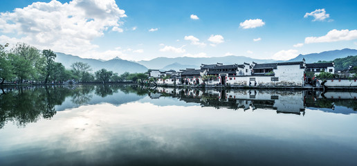 panoramic view of the lake