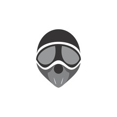 Chemical and biological mask logo icon,special force mask icon