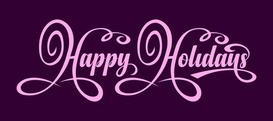 Happy Holidays text