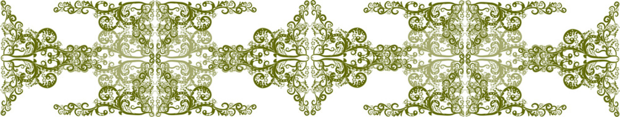 Fototapeta na wymiar olive green curled stripe illustration