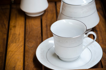 a cup without coffee, empty