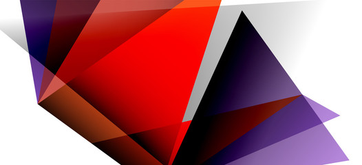 Fototapeta premium Triangle geometric background in trendy style on light background. Retro vector illustration. Colorful bright. Trendy modern style. Vector business illustration.