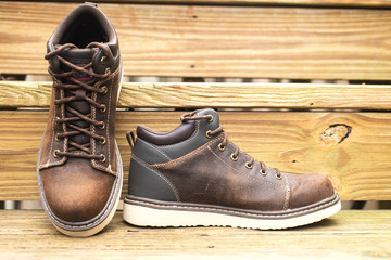 sturdy shoes on stairs