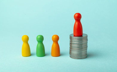 Ability to make big money, business success and determination, income growth and salary concept.