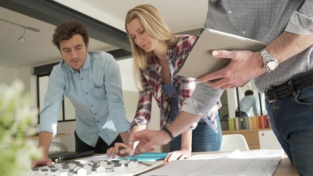 Team of architects working on project