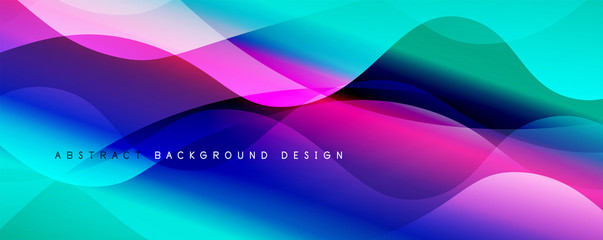 Trendy simple fluid color gradient abstract background with dynamic wave line effect. Vector Illustration For Wallpaper, Banner, Background, Card, Book Illustration, landing page