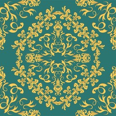 Vintage damask pattern, great design for any purposes. Vector floral damask seamless pattern. Vintage background. Seamless oriental pattern.