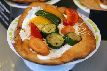 Delicious Hungarian food at a garden party