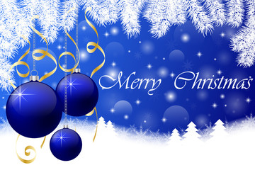 Vector drawing. Christmas Greeting Card, Merry Christmas