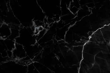 Black marble natural pattern for background, abstract black and white