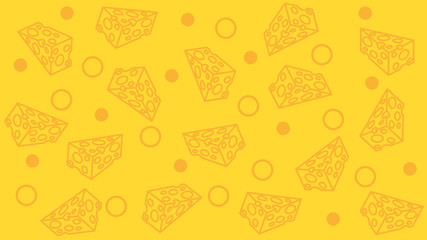 Cheese pattern. seamless background. Vector illustration.