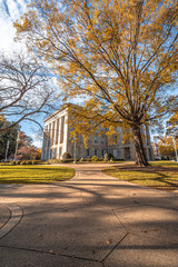 View of North Carolina State Capitol building in fall season,Raleigh,NC,USA - obrazy, fototapety, plakaty