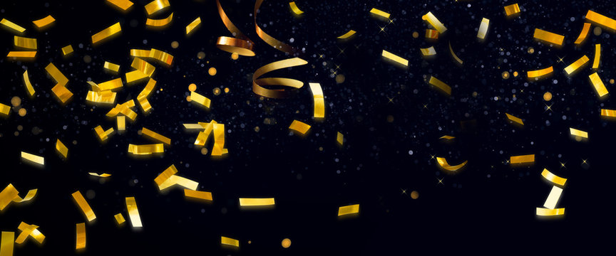 Golden shiny confetti