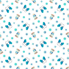 Winter season seamless pattern.