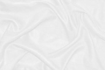Fototapeta na wymiar White Conton Cloth background with soft waves.