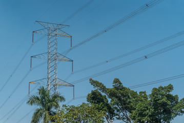 Obraz premium High voltage power line in China