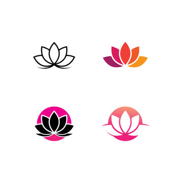 Vector Lotus Flower Sign for Wellness, Spa and Yoga design